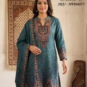 Pashmina Printed 3-Piece Suit for Women