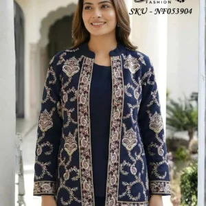 Co-Ord Set with Shrug – All Over Kashmiri Work for Women