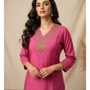 Roman Silk Handwork Suit with Organza Printed Dupatta