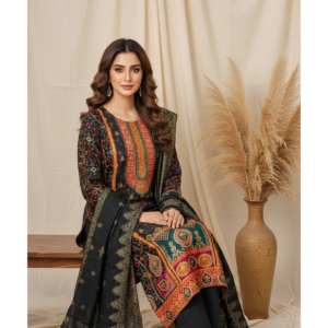 Dola Silk Positioned Print Suit Set