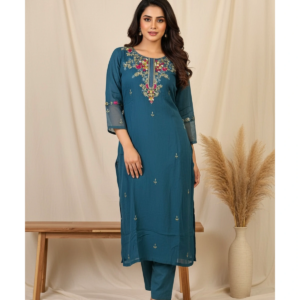 Full-body view of Organza Bead Work Suit for women