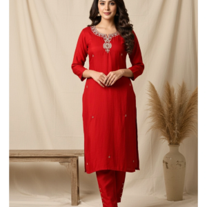 Roman Silk Hand-Work Suit Set