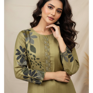 Shimmer Silk Botanical Suit Set