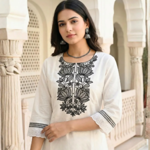 Monochrome Muse Cotton Suit