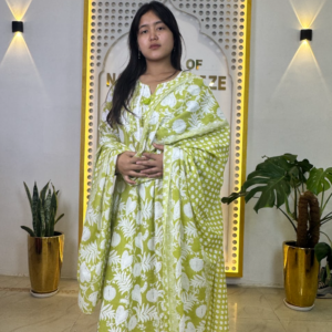 Cotton-Anarkali 3 piece Suits